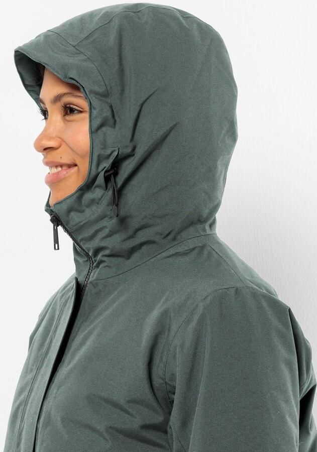Jack Wolfskin Tempelhof Coat Women Waterdichte winterjas Dames XXL slate green slate green - Foto 2