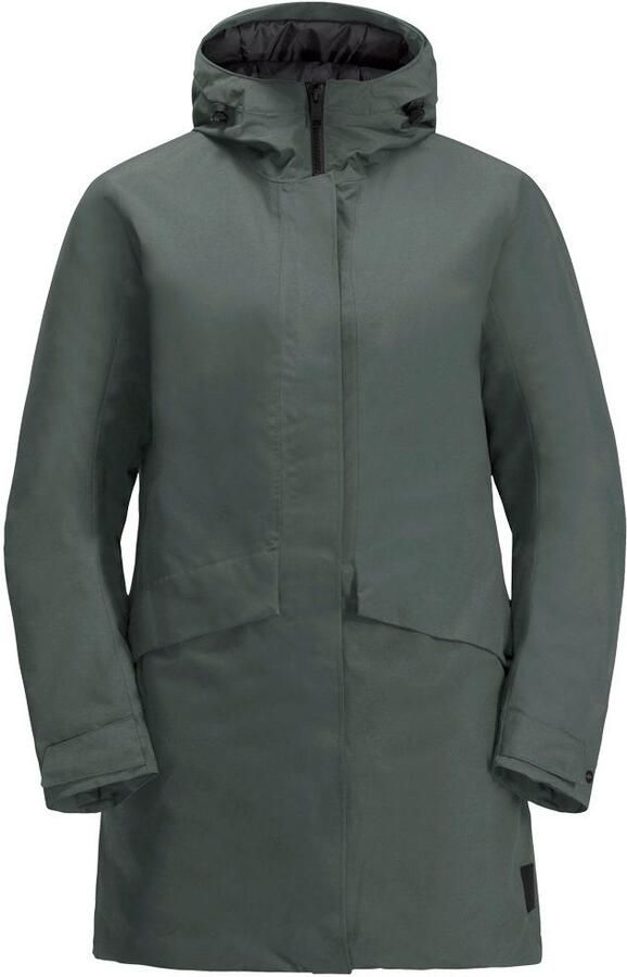 Jack Wolfskin Tempelhof Coat Women Waterdichte winterjas Dames XXL slate green slate green - Foto 5