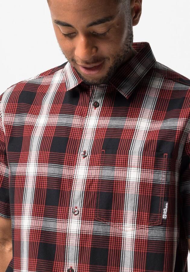 Jack Wolfskin Hot Chili Shirt Men Wandeloverhemd met korte mouwen Heren XXL rood barn red 41 - Foto 2