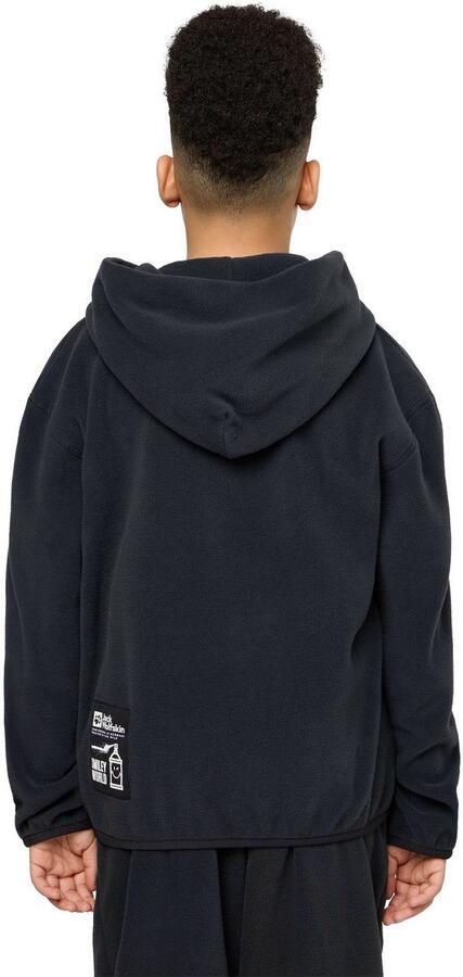 Jack Wolfskin Smileyworld Hoody Youth Hoodie van fleece Kinderen XL granite black granite black - Foto 4