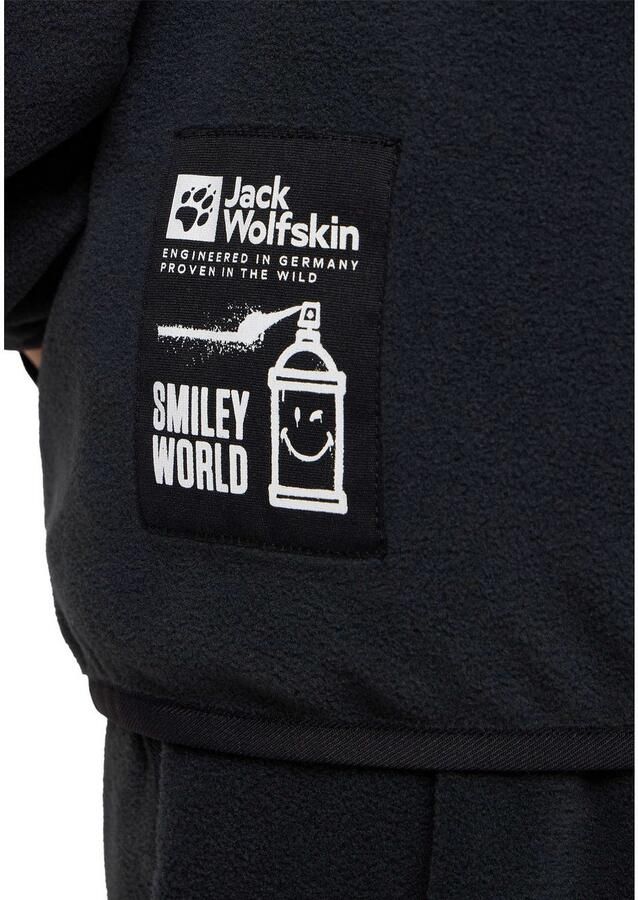 Jack Wolfskin Smileyworld Hoody Youth Hoodie van fleece Kinderen XL granite black granite black - Foto 3