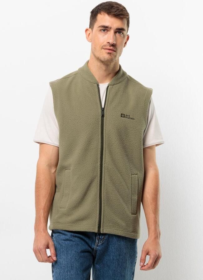Jack Wolfskin Light Curl Vest Men Fleece bodywarmer Heren XXXL bay leaf Bay Leaf - Foto 5