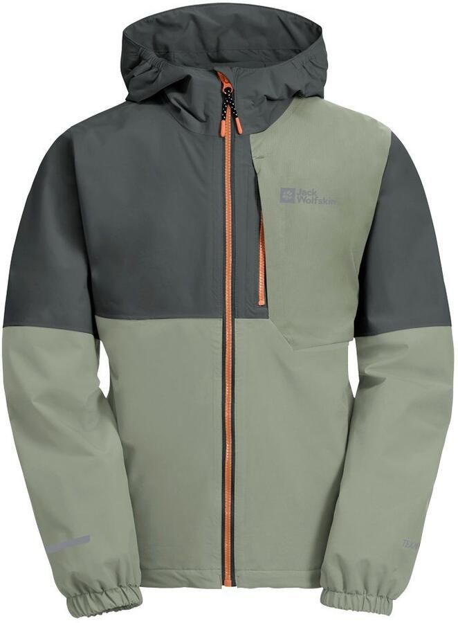 Jack Wolfskin Actamic 2L Jacket Kids Regenjack Kinderen 116 mint leaf mint leaf