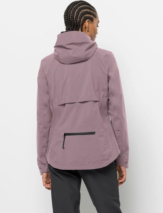 Jack Wolfskin Bike Commute Mono Jacket Women Regenjack Dames XXL quail