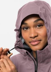 Jack Wolfskin Bike Commute Mono Jacket Women Regenjack Dames XXL quail - Thumbnail 3