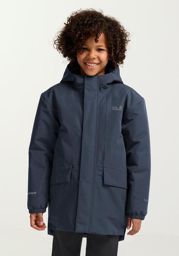Jack Wolfskin Canvey Jacket Kids Waterdicht jack Kinderen 104 midnight sky midnight sky - Foto 11