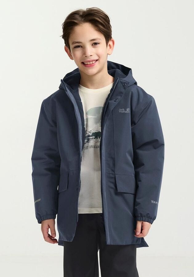 Jack Wolfskin Canvey Jacket Kids Waterdicht jack Kinderen 104 midnight sky midnight sky - Foto 4
