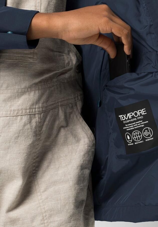 Jack Wolfskin Dakar Parka Women Regenjas Dames XXL night blue 1033 night blue 1033 - Foto 4