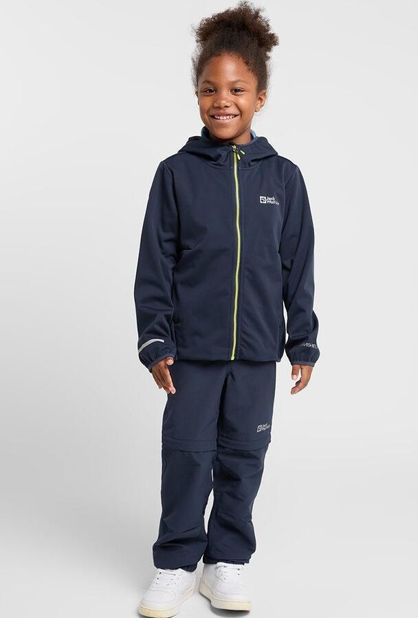 Jack Wolfskin Feldberg Hooded Jacket Kids Softshelljack Kinderen 116 blue night blue - Foto 6