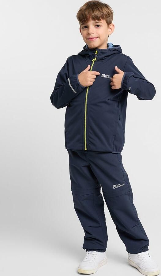 Jack Wolfskin Feldberg Hooded Jacket Kids Softshelljack Kinderen 116 blue night blue - Foto 4