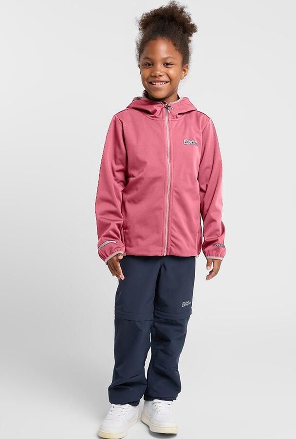 Jack Wolfskin Feldberg Hooded Jacket Kids Softshelljack Kinderen 116 soft pink soft pink - Foto 6