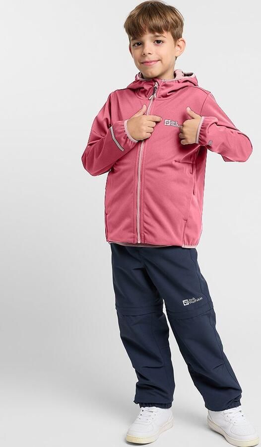 Jack Wolfskin Feldberg Hooded Jacket Kids Softshelljack Kinderen 116 soft pink soft pink - Foto 4