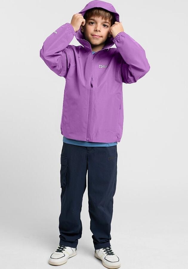 Jack Wolfskin Flaze Jacket Kids Regenjack Kinderen 104 sea rose Sea Rose - Foto 3