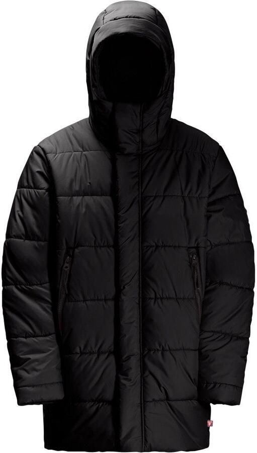 Jack Wolfskin Teen Ins Long Jacket Youth Winterjack tieners 128 granite black granite black - Foto 5