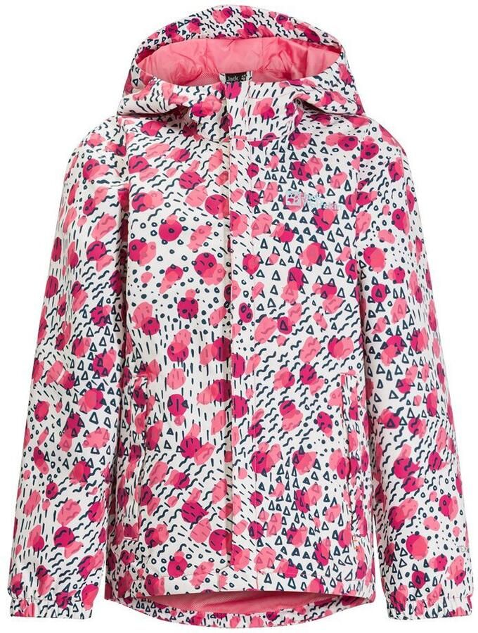 Jack Wolfskin Villi 2L Print Jacket Kids Regenjack Kinderen 104 pink lemonade all over pink lemonade all over - Foto 2