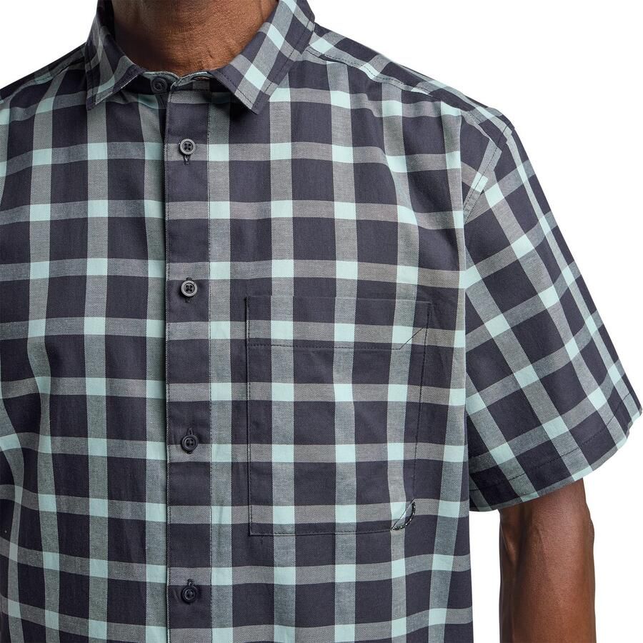 Jack Wolfskin Planalto Shirt Men Herenhemd van biologisch katoen XXXL check dark navy CHECK dark navy