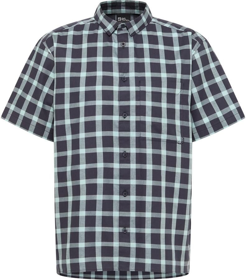 Jack Wolfskin Planalto Shirt Men Herenhemd van biologisch katoen XXXL check dark navy CHECK dark navy - Foto 2