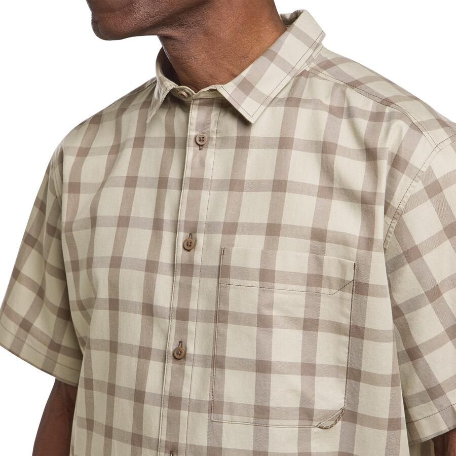 Jack Wolfskin Planalto Shirt Men Herenhemd van biologisch katoen XXL check cold coffee CHECK cold coffee