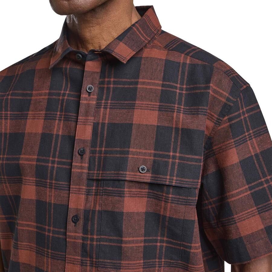 Jack Wolfskin Great Plains Shirt Men Overhemd met korte mouwen Heren XXXL check dark navy CHECK dark navy