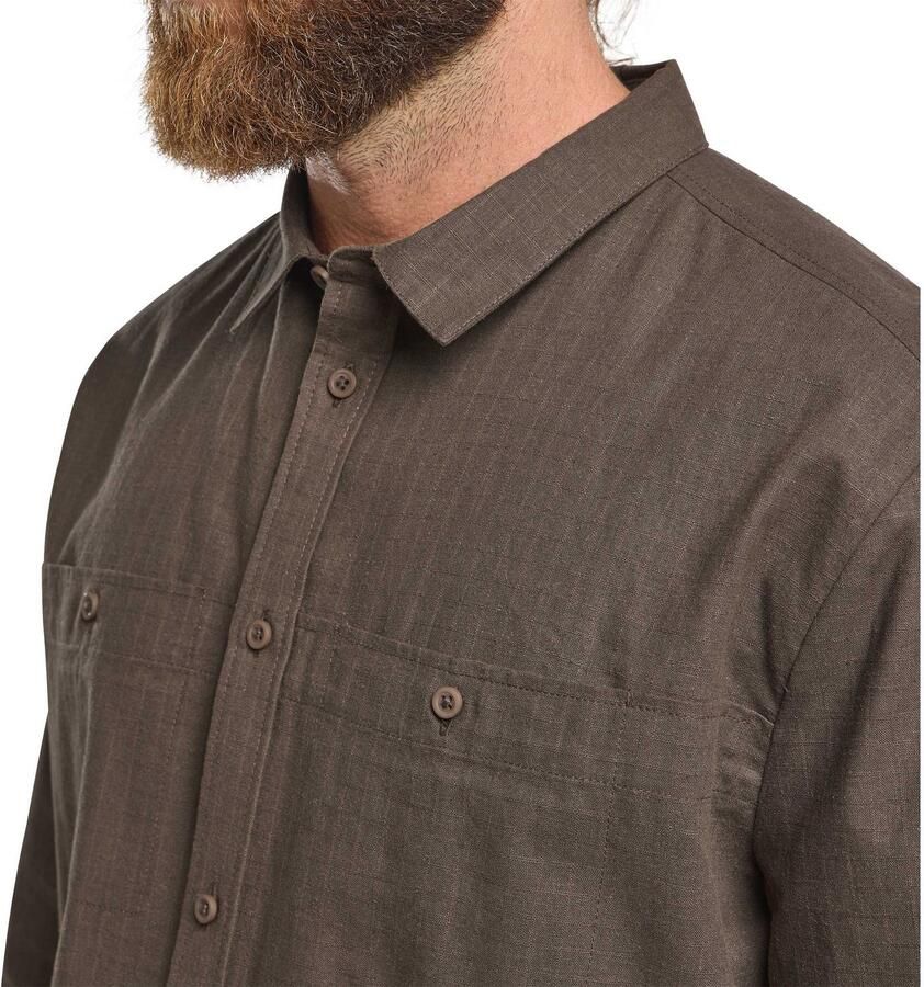 Jack Wolfskin Tarango LS Shirt Men Hennep overhemd voor heren XXL cold coffee cold coffee