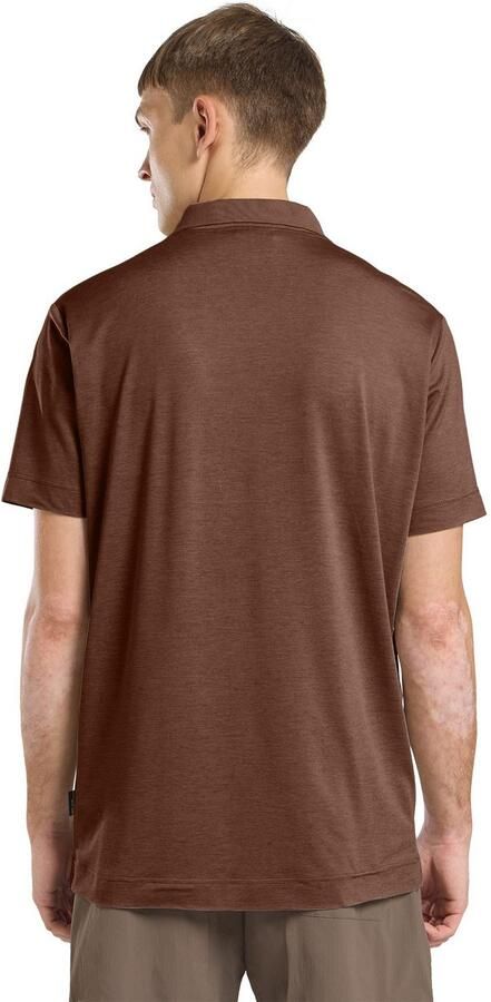 Jack Wolfskin Travel Polo Men Poloshirt met zonnebescherming Heren XXL dark rust heather dark rust heather - Foto 9