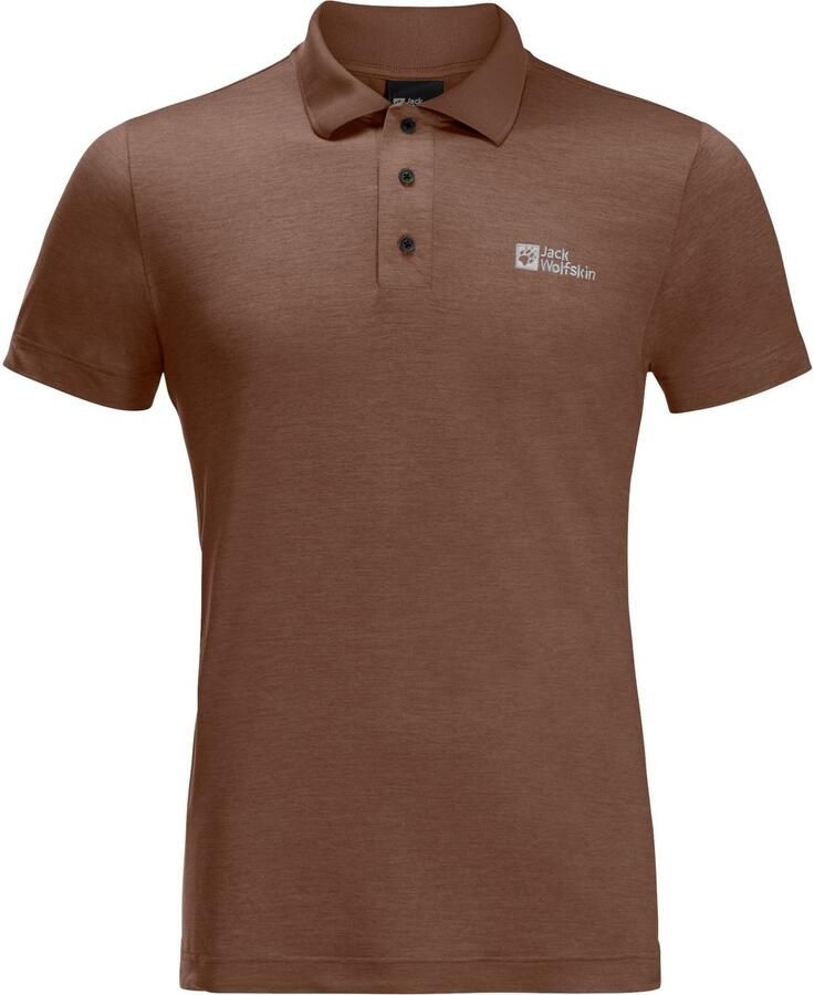 Jack Wolfskin Travel Polo Men Poloshirt met zonnebescherming Heren XXL dark rust heather dark rust heather - Foto 3