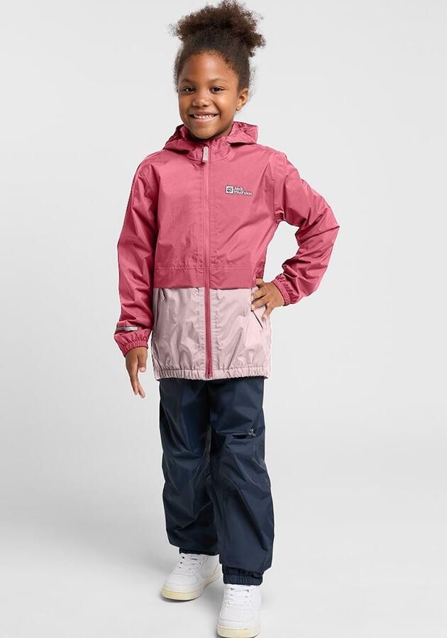 Jack Wolfskin Rainy Days 2L Jacket Kids Regenjack Kinderen 104 soft pink soft pink - Foto 5