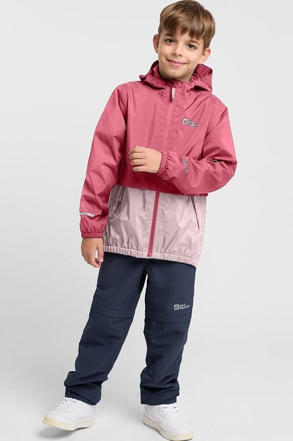 Jack Wolfskin Rainy Days 2L Jacket Kids Regenjack Kinderen 104 soft pink soft pink - Foto 4