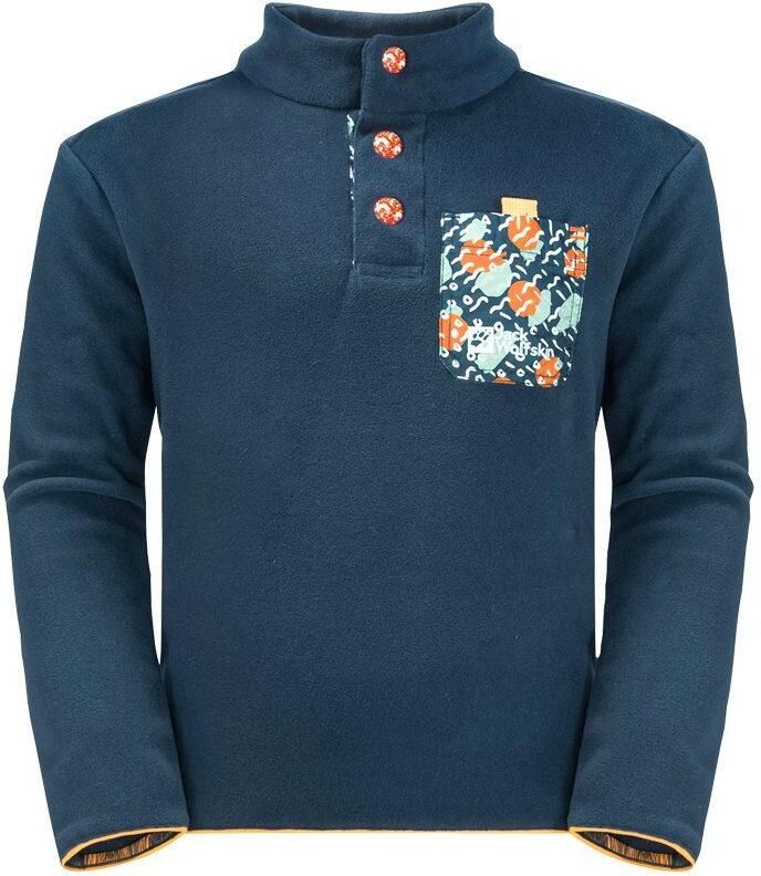 Jack Wolfskin Villi Button Fleece Kids Fleece trui Kinderen 104 dark sea dark sea - Foto 2