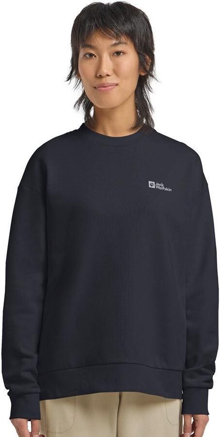 Jack Wolfskin Essential Crewneck Women Sweatshirt van biologisch katoen XXL dark navy dark navy - Foto 7