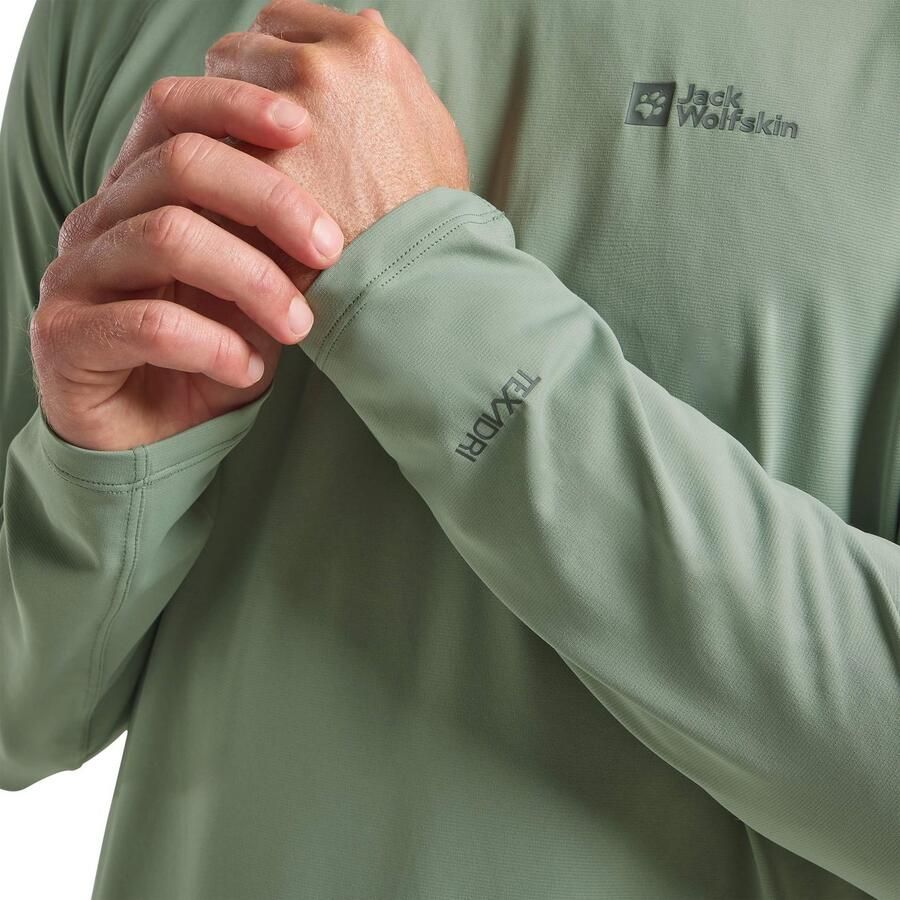 Jack Wolfskin Prelight Swift LS Men Functioneel shirt met lange mouwen en zonnebescherming heren XL eucalyptus