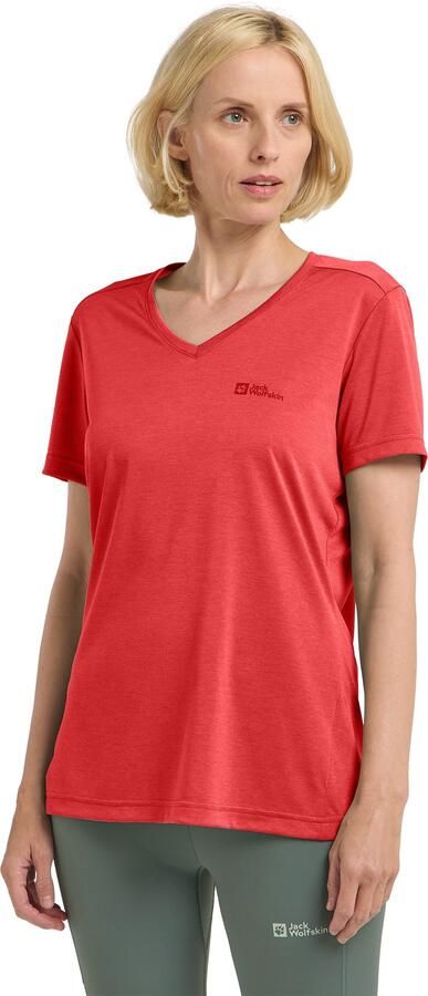 Jack Wolfskin Crosstrail T-Shirt Women Functioneel shirt Dames XXL vibrant red Vibrant Red - Foto 3