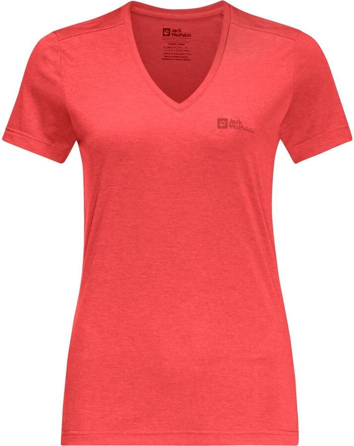 Jack Wolfskin Crosstrail T-Shirt Women Functioneel shirt Dames XXL vibrant red Vibrant Red
