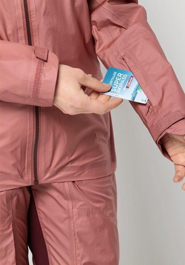 Jack Wolfskin Alpspitze Air 3L Jacket Women Zeer goed ademend skitouring-jack met RECCO -lokalisatie XL blush powder blush powder - Foto 5