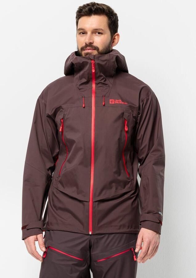 Jack Wolfskin Alpspitze Pro 3L Jacket Men Zeer goed ademend skitouring-jack met RECCO -lokalisatie XXL red earth red earth - Foto 8