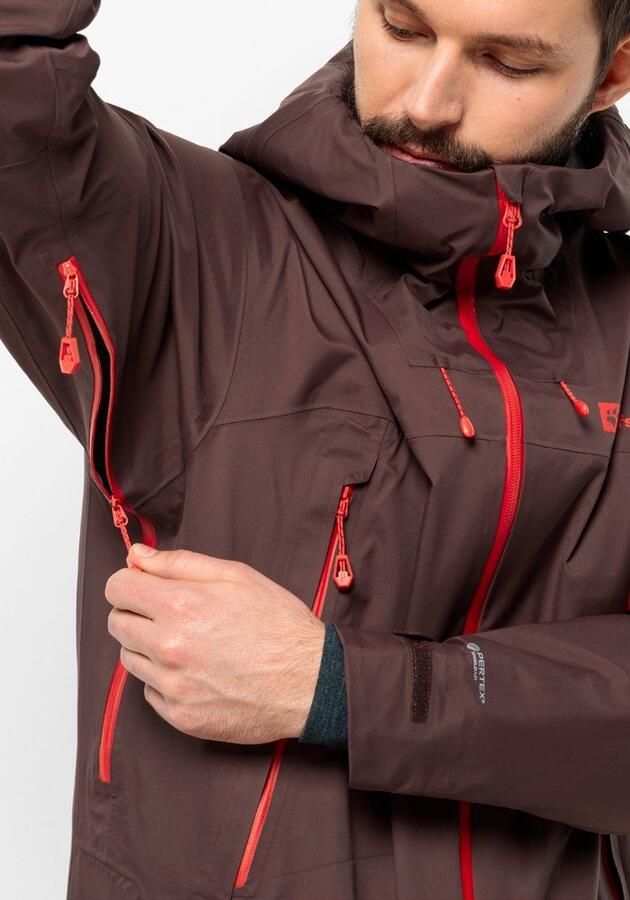Jack Wolfskin Alpspitze Pro 3L Jacket Men Zeer goed ademend skitouring-jack met RECCO -lokalisatie XXL red earth red earth - Foto 6