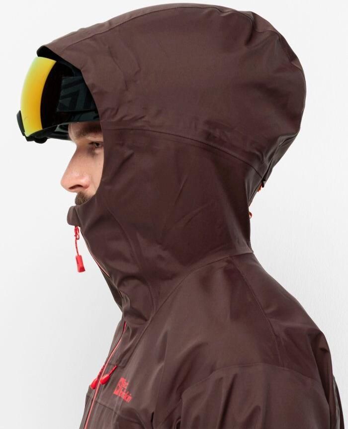Jack Wolfskin Alpspitze Pro 3L Jacket Men Zeer goed ademend skitouring-jack met RECCO -lokalisatie XXL red earth red earth