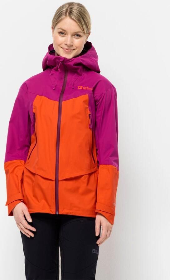Jack Wolfskin Alpspitze Pro 3L Jacket Women Zeer goed ademend skitouring-jack met RECCO -lokalisatie XL vibrant orange vibrant orange - Foto 7