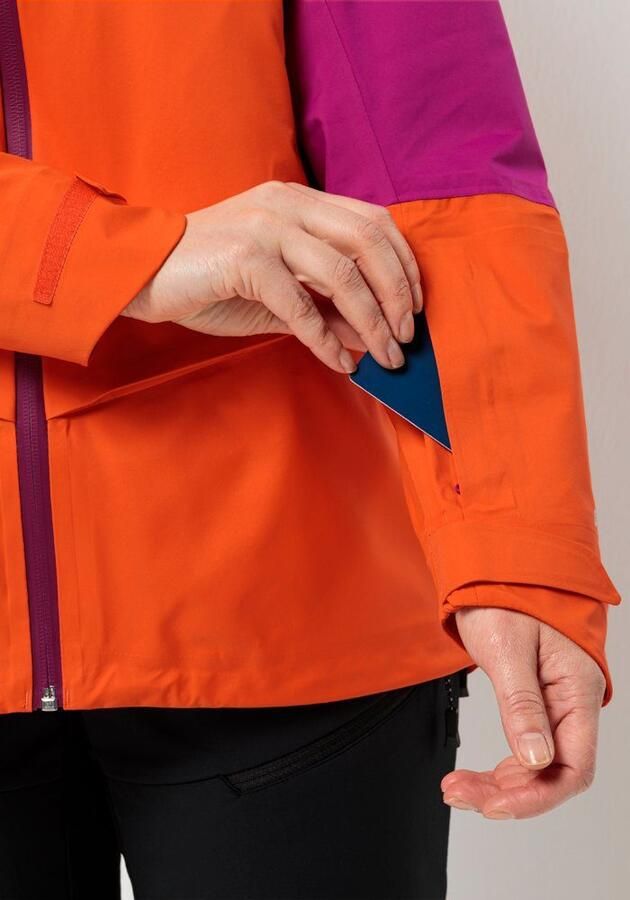 Jack Wolfskin Alpspitze Pro 3L Jacket Women Zeer goed ademend skitouring-jack met RECCO -lokalisatie XL vibrant orange vibrant orange - Foto 3