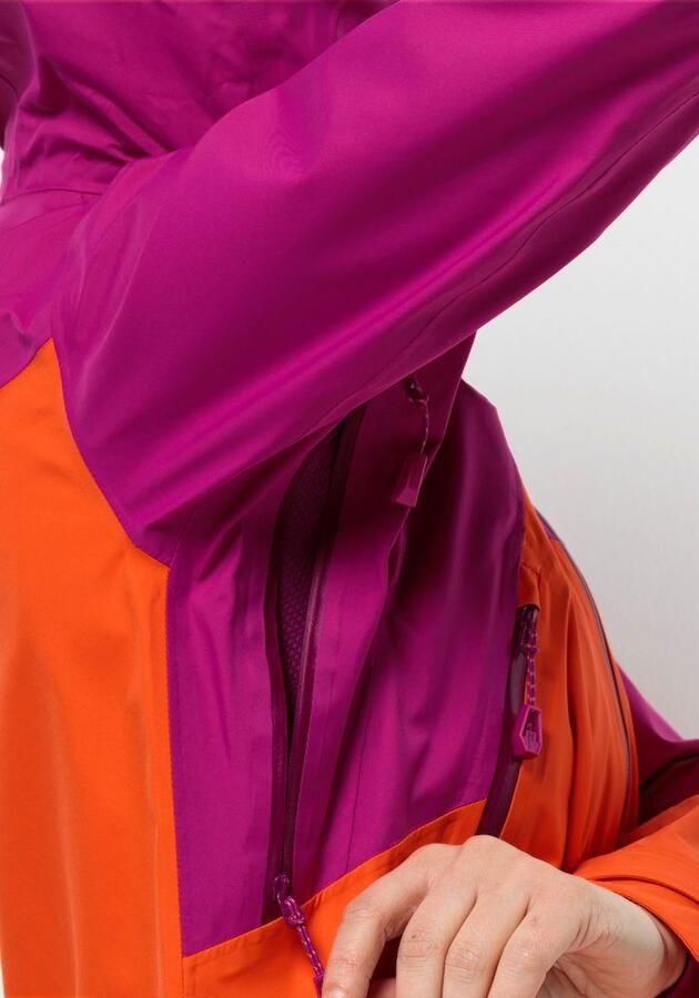 Jack Wolfskin Alpspitze Pro 3L Jacket Women Zeer goed ademend skitouring-jack met RECCO -lokalisatie XL vibrant orange vibrant orange - Foto 5