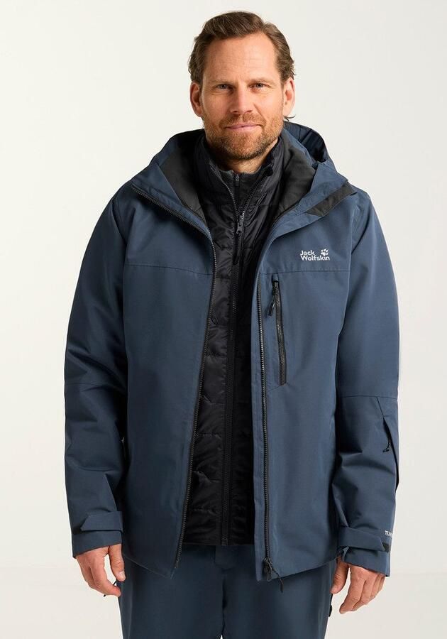 Jack Wolfskin Flowline 3in1 Jacket Men 3-in-1 ski-jas met RECCO -lokalisatiesysteem Heren XXL midnight sky midnight sky - Foto 11