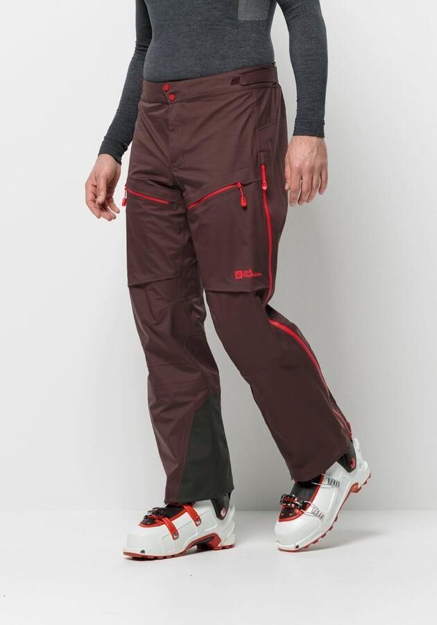 Jack Wolfskin Alpspitze Pro 3L Pants Men Hardshell skibroek met RECCO -lokalisatiesysteem Heren 46 red earth red earth - Foto 6