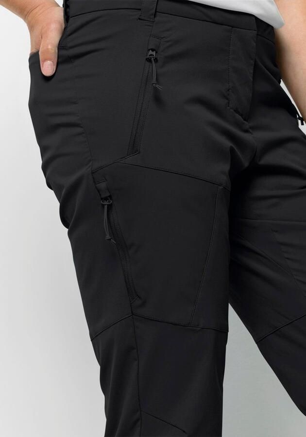 Jack Wolfskin Glastal Pants Women Softshell-wandelbroek Dames 34 black
