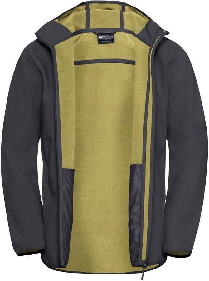 Jack Wolfskin Bornberg Hoody Men Softshelljack Heren XXXL phantom chartreuse phantom chartreuse