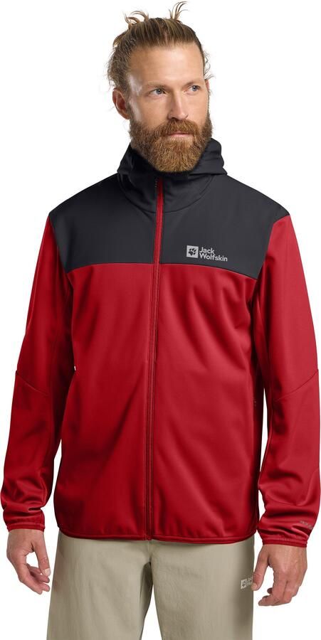 Jack Wolfskin Feldberg Hoody Men Softshelljack Heren 2XL adrenaline red adrenaline red - Foto 7