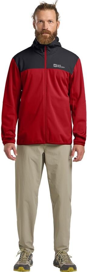 Jack Wolfskin Feldberg Hoody Men Softshelljack Heren 2XL adrenaline red adrenaline red - Foto 6