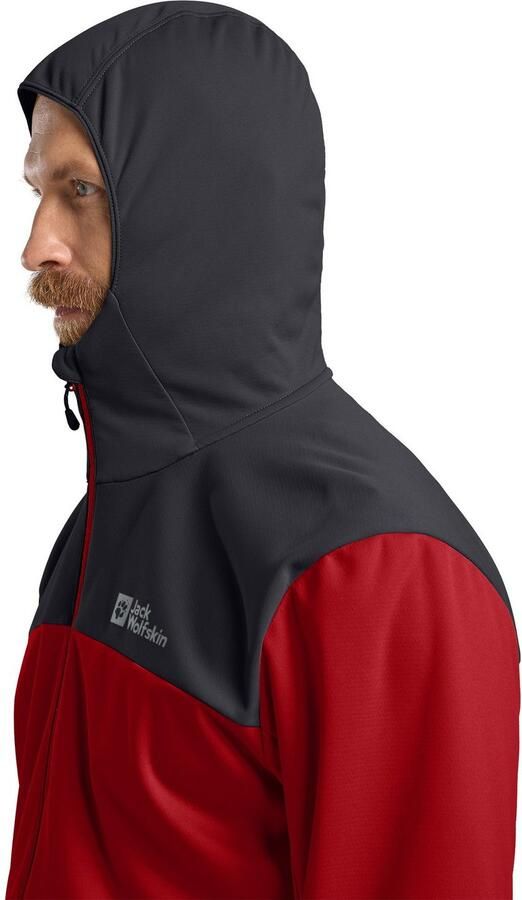 Jack Wolfskin Feldberg Hoody Men Softshelljack Heren 2XL adrenaline red adrenaline red - Foto 4