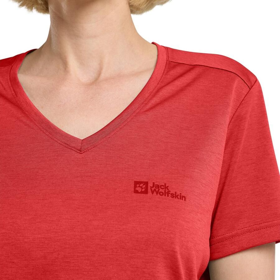 Jack Wolfskin Crosstrail T-Shirt Women Functioneel shirt Dames XXL vibrant red Vibrant Red