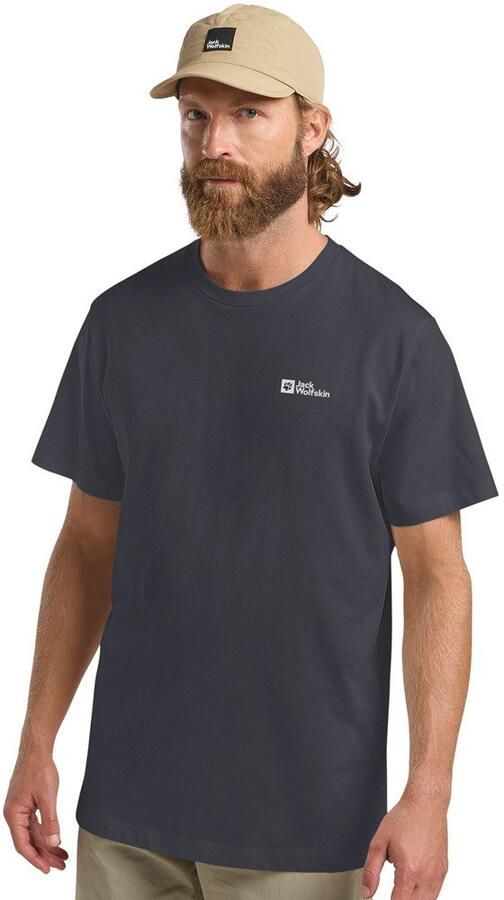Jack Wolfskin Essential T-Shirt Men T-shirt van biologisch katoen Heren XXXL dark navy grey dark navy grey - Foto 7