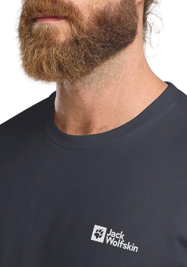 Jack Wolfskin Essential T-Shirt Men T-shirt van biologisch katoen Heren XXXL dark navy grey dark navy grey - Foto 3